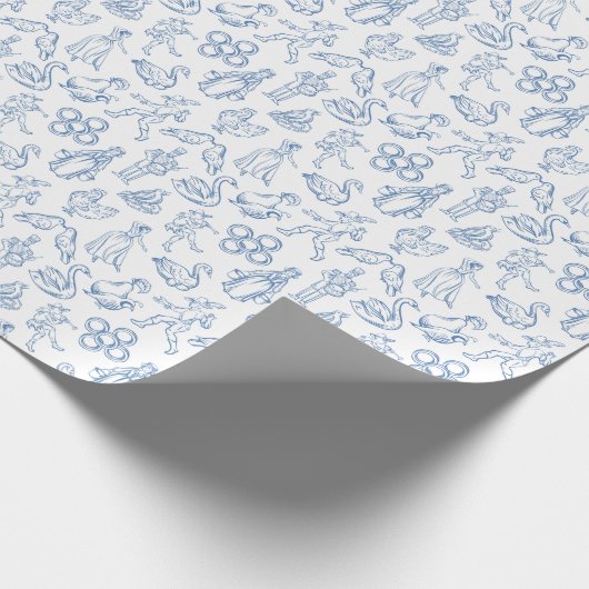 Twaalf dagen kerst cadeaupapier (Hoek)