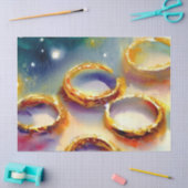 Twaalf dagen kerst: gouden ringen (A), Tissuepapier (Craft)