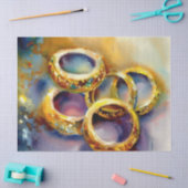 Twaalf dagen kerst: gouden ringen (B), Tissuepapier (Craft)