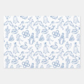 Twaalf dagen kerst inpakpapier vel (Voorkant 3)