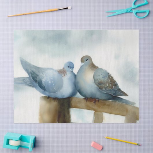 Twaalf dagen kerst: Turtle Doves (B), Tissuepapier (Craft)