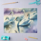 Twaalf dagen kerst: zwanen A-zwemmen (C), Tissuepapier (Craft)