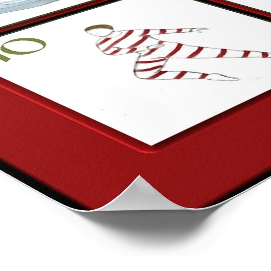 Twaalf dagen kerstdruk Poster (Hoek)