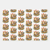 Twaalf dagen kerstfeest inpakpapier vel (Voorkant 3)