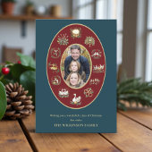 Twaalf dagen kerstfoto klassieke kaart