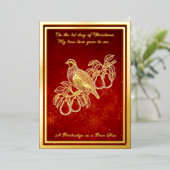 Twaalf dagen Kerstmis, een patrijs Folie Feestdagenkaart (Staand Voorkant)