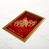 Twaalf dagen Kerstmis, een patrijs Folie Feestdagenkaart (Gedraaid)