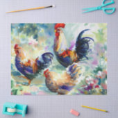 Twaalf dagen Kerstmis: Franse hennen (D), Tissuepapier (Craft)