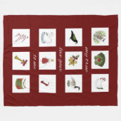 Twaalf dagen Kerstmis mijn True Love Blanket Fleece Deken (Voorkant (Horizontaal))