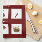 Twaalf dagen Kerstmis mijn ware liefde Theedoek (Quarter Fold)