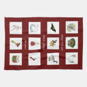 Twaalf dagen Kerstmis mijn ware liefde Theedoek (Horizontaal)