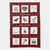 Twaalf dagen Kerstmis mijn ware liefde Theedoek (Verticaal)