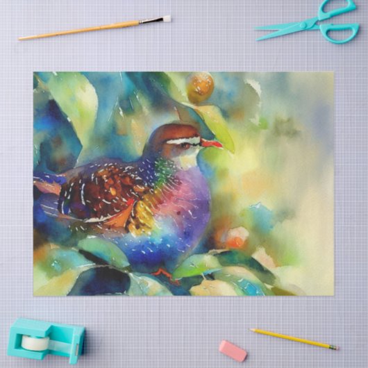 Twaalf dagen Kerstmis: Partridge, (A) Tissuepapier (Craft)