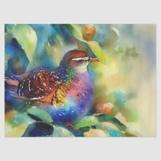 Twaalf dagen Kerstmis: Partridge, (A) Tissuepapier (Voorkant)