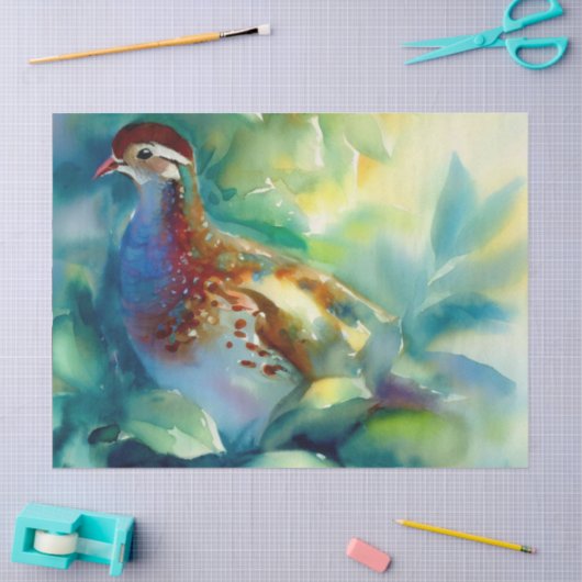 Twaalf dagen Kerstmis: Partridge, (D) Tissuepapier (Craft)