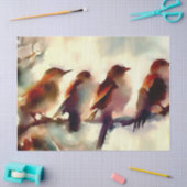 Twaalf dagen Kerstmis: Vogels roepen (A), Tissuepapier (Craft)