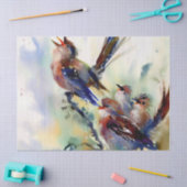 Twaalf dagen Kerstmis: Vogels roepen (B), Tissuepapier (Craft)