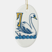 Twaalf dagen Kerstmis - Zeven zwemmen a-zwemmen Keramisch Ornament (Rechts)