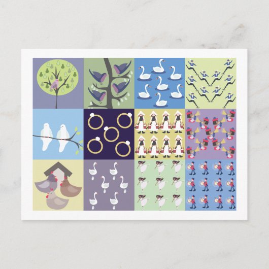 Twaalf dagen van de Christmas Post Kaart (Voorkant)