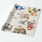 Twaalf dagen van kerst inpakpapier (Uitgerold)