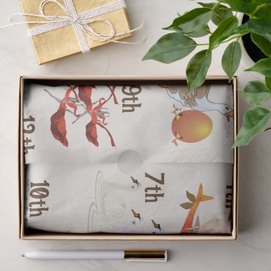 Twaalf Dagen van Kerst Tissuepapier (Geschenk)