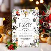 Twaalf Dagen van Kerst Waterverf Collage Feest Kaart