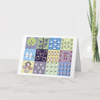 Twaalf Dagen van Kerstmis Feestdagen Kaart