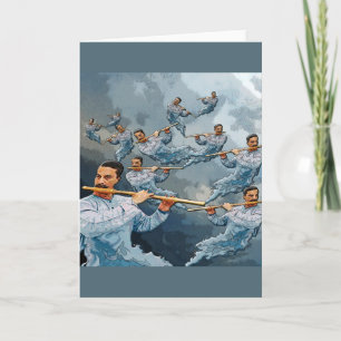 Twaalf Dagen van Kerstmis - het Door buizen leiden Feestdagen Kaart