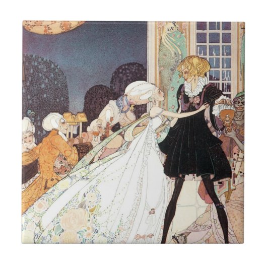 Twaalf-dansprinsen van Kay Nielsen Tegeltje (Voorkant)