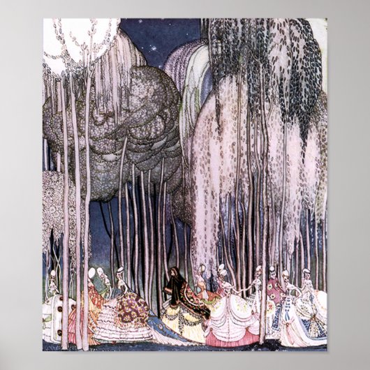 Twaalf dansprinsessen Kay Nielsen Fine Art Poster (Voorkant)