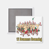 twaalf drummers 12e twaalfde dag magneet (Voorkant / Achterkant)