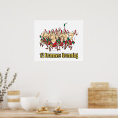 twaalf drummers 12e twaalfde dag poster (Keuken)