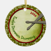 Twaalf drummers - Aangepast jaar Keramisch Ornament (Voorkant)