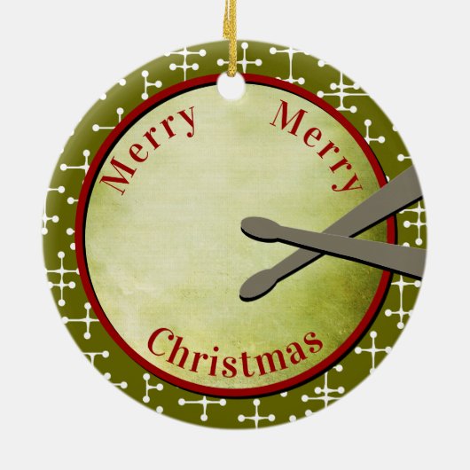 Twaalf drummers - Aangepast jaar Keramisch Ornament (Achterkant)