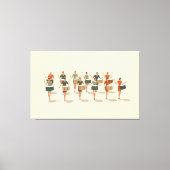 Twaalf drummers drummen mid-mod stencil-stijl 1 canvas afdruk (Voorkant)