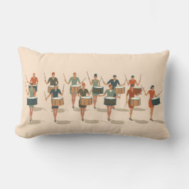 Twaalf drummers drummen mid-mod stencil-stijl 1 kussen