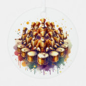 Twaalf Drummers Drummen Twaalf Dagen van Kerstmis Metalen Ornament (Voorkant)