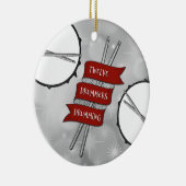 Twaalf Drummers Drumming Kerstdrums Holiday Keramisch Ornament (Rechts)