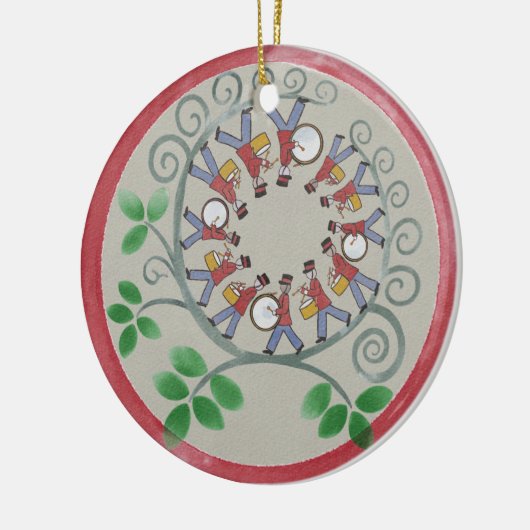 Twaalf drummers Drumming kerstversiering Keramisch Ornament (Links)