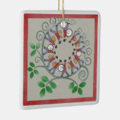 Twaalf drummers Drumming kerstversiering Keramisch Ornament (Rechts)