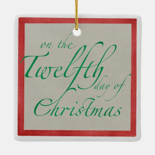 Twaalf drummers Drumming kerstversiering Keramisch Ornament (Achterkant)
