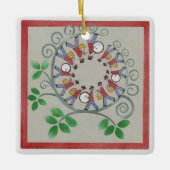 Twaalf drummers Drumming kerstversiering Keramisch Ornament (Voorkant)