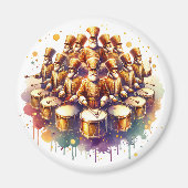 Twaalf drummers Drumming twaalf dagen kerstmis Magneet (Voorkant)