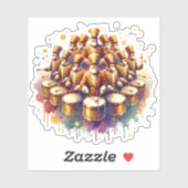 Twaalf drummers Drumming twaalf dagen kerstmis Sticker (Vel)