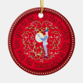 Twaalf drummers keramisch ornament (Voorkant)