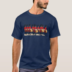 Twaalf drummers knipten stencil-stijl 1 uit t-shirt