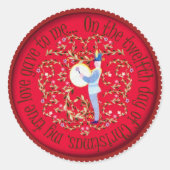 Twaalf drummers ronde sticker (Voorkant)