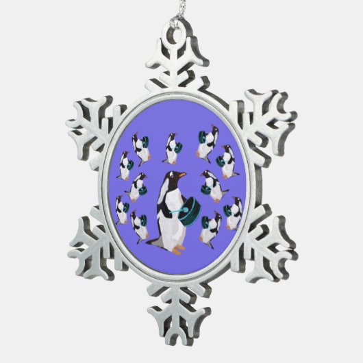 Twaalf drummers Snowflake Ornament (Rechts)