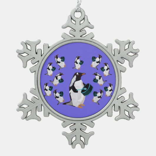 Twaalf drummers Snowflake Ornament (Voorkant)