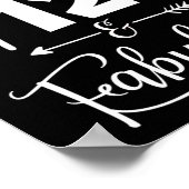 Twaalf en Fabulous Birthday 12-jarige verjaardag Poster (Hoek)